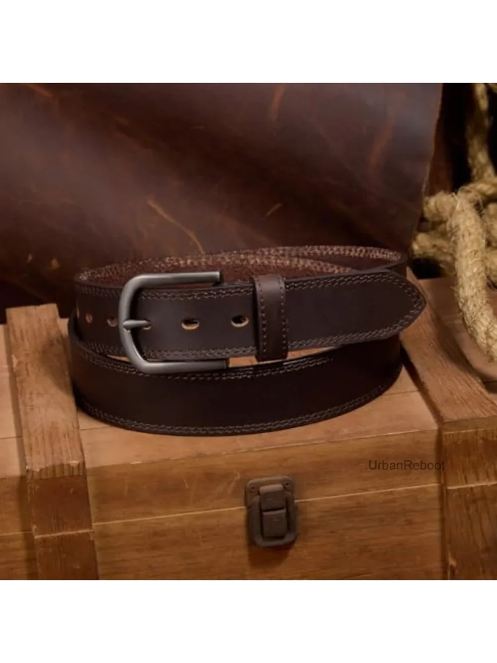 Men's Handmade Full Grain Leather Casual Belt 1.5
